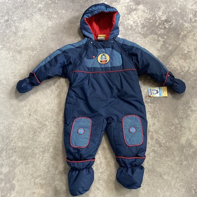 Thomas and Friends Snowsuit Baby Boy size 12 months Blue New Hooded Gloves