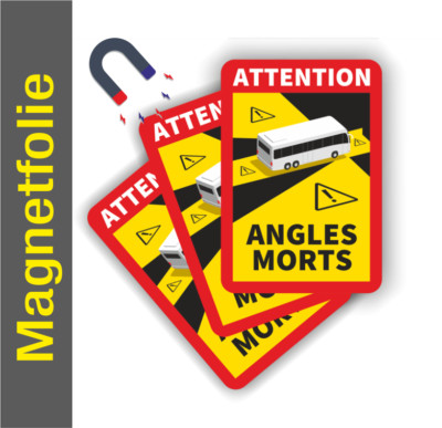 ANGLES MORTS Magnetfolie Toter Winkel für Wohnmobile/Bus haftet auf Metall