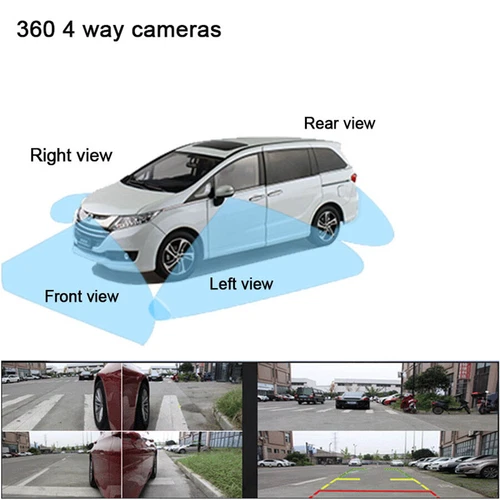 Sistema de visión panorámica de 360° de 4 vías para automóvil DVR grabación kit de cámara de estacionamiento- - Imagen 11 de 24