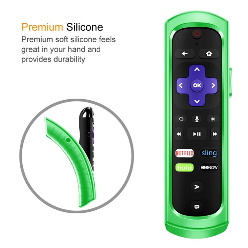 Silicone Case Anti Slip Shock Proof Cover For Roku Ultra / Roku 4 3 2 1 Remote - Picture 21 of 42