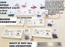 Vtg 12x10mm Oval Swarovski Rhinestone pointed Back Jewelry Craft Repair 3009