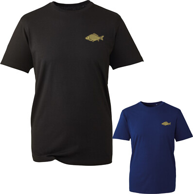 Besticktes Carp Hunter linke Brust T-Shirt Karpfenangeln Abenteuer Unisex Tee Top