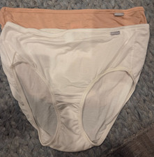 new jockey elance supersoft hipster sz 8 micromodal 2 pair white  beige nwt