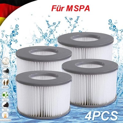 MSpa Ersatzfilter 4er-Pack kompatibel mit Aurora Mont Blanc Alpine Camaro