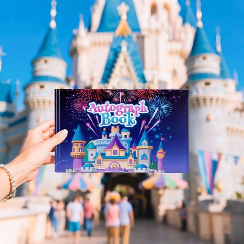 Autogrammbuch 2025 für Disney World Freizeitpark oder Kreuzfahrt Urlaub lila - Bild 7 von 7