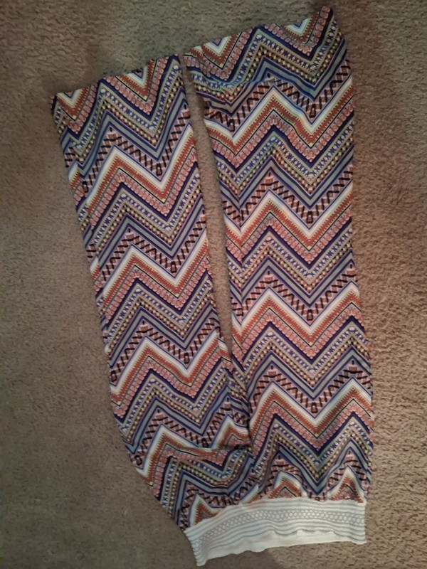 Hippie Laundry Zigzag Chevron PatternWide-Leg Pants Lightweight Women’s Medium