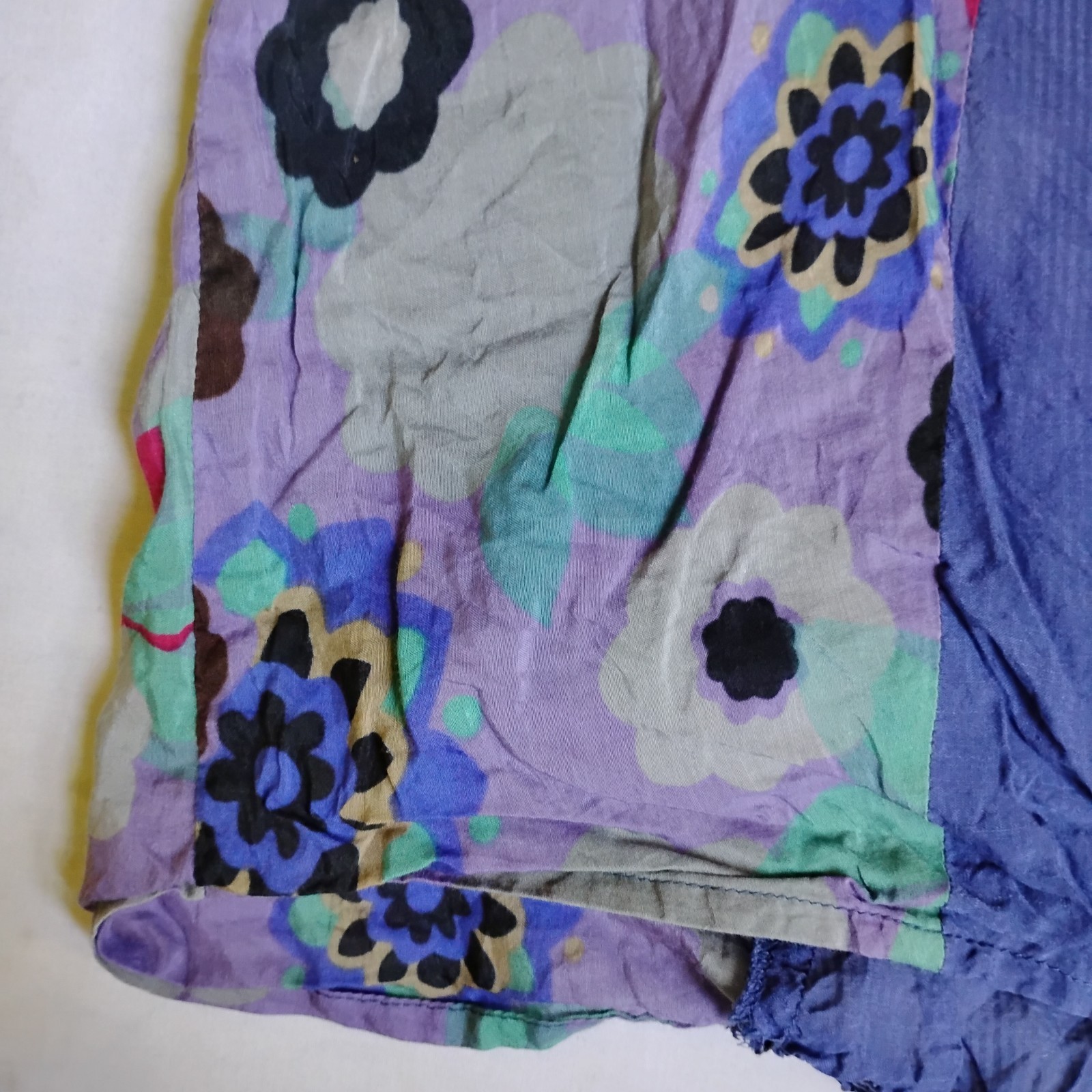 Trinity Top Medium Silk Cotton Patchwork Flowy Fa… - image 10