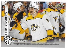 Filip Forsberg 2023-24 Upper Deck Game Dated Moments #87 SP /599 Predators