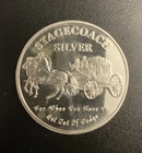 Old West Stagecoach 1oz .999 Fine Silver Round, Breaks into 4 Bullion Pieces