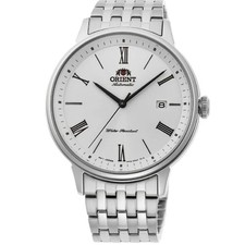 Orologio Uomo Orient Contemporary Automatico Quadrante Argento Cinturino Acci...