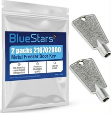 BlueStars 216702900 Freezer Door Key 2 Pack for Frigidaire Kenmore Replacement
