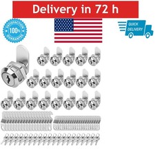 Cylinnda Cabinet Locks with Keys, 5/8" Cam Locks Keyed Alike, 20 Pack