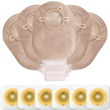 VLOOKUP 21 PCS Colostomy Bags,Ostomy Supplies,Two-Piece Drainable Pouches wit...
