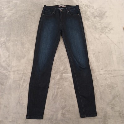 Just USA Skinnuy Jeans Womens Size 27 Blue Dark Wash Stretch Mid Rise 26x28.5