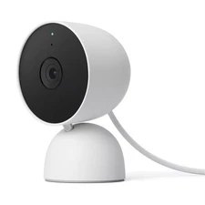 Google Nest Cam Indoor Wired Smart Home Security Camera Snow White GJQ9T