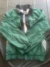 Vintage 90s adidas Nylon Windbreaker Track Jacket Black Blue Men's Size L