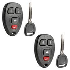 2 New Replacement Remote Keyless Fob Car Clicker for 15912859 + 2 Chip Plus Keys
