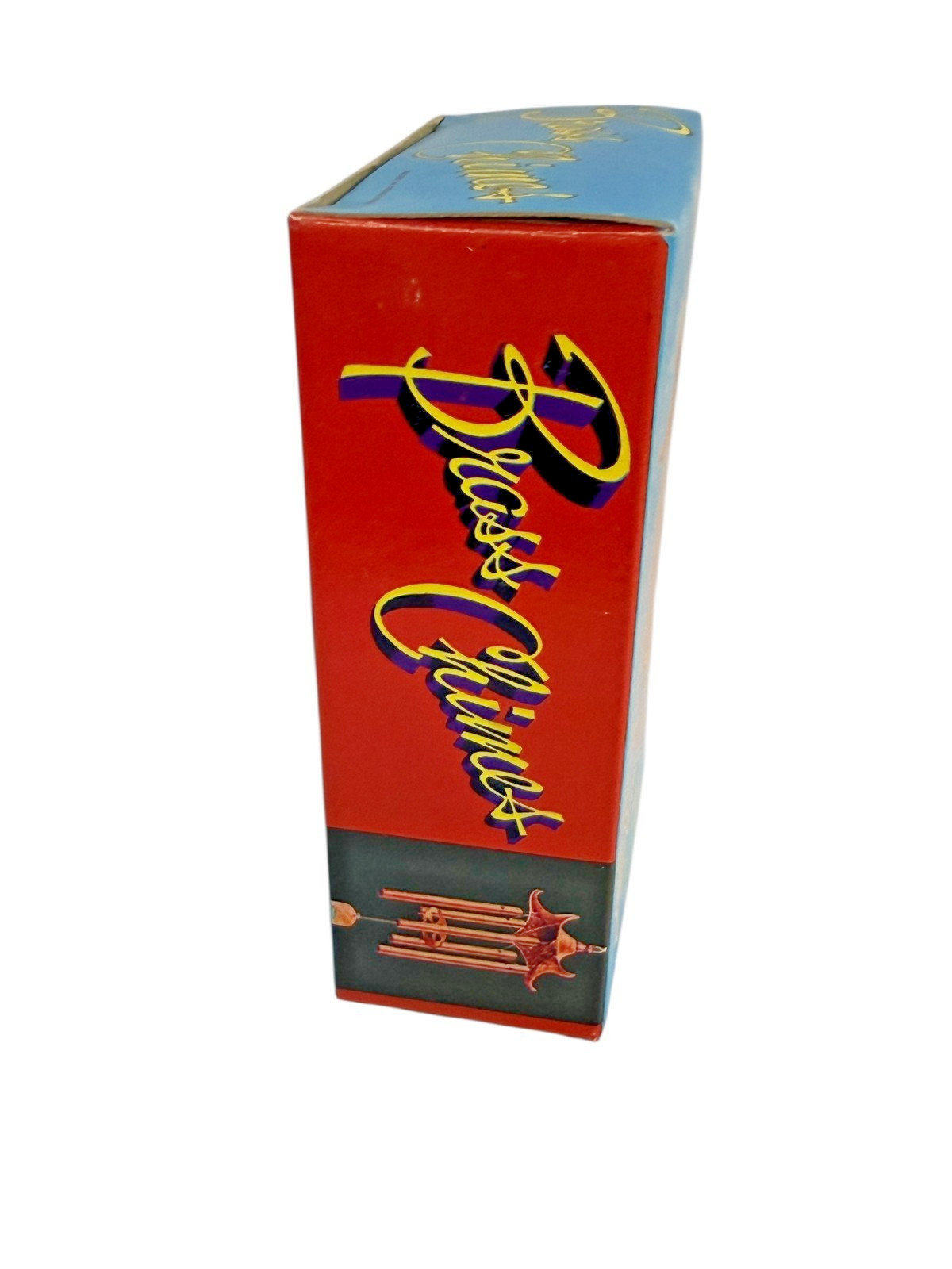 Vintage Brass Wind Chimes Pagoda Style Hong Kong Deadstock Boxed Hanging Decor