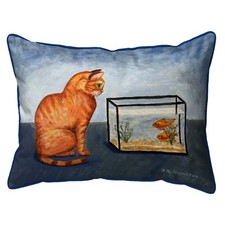 Betsy Drake Orange Like Me Large Indoor Outdoor Pillow 16x20