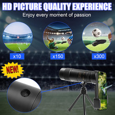 10-300X40mm HD Handheld Military Monocular Day/Night Zooming Hunting Telescope