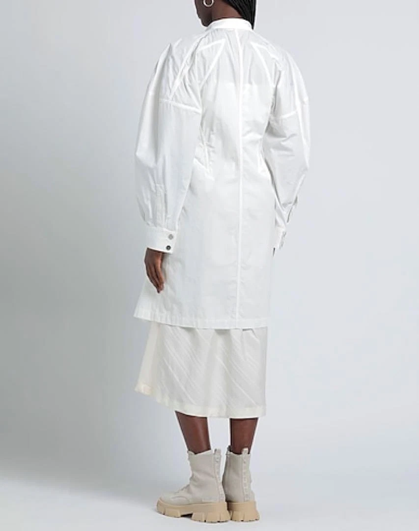 Abito camicia Bottega Veneta bianco cotone taglia 38 bottoni a pressione look pulito