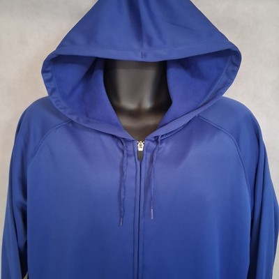 PBX Basics Hoodie Sweatshirt Men's Large Blue Front Zip New With Tags