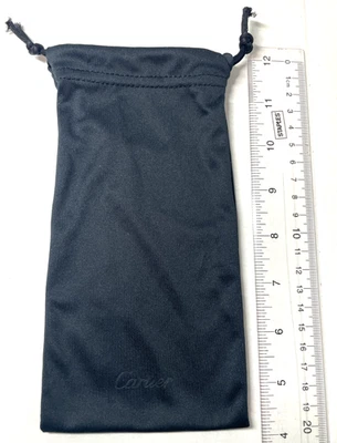 NEW CARTIER AUTHENTIC LARGE SUNGLASSES EYEGLASSES BLACK SILKY MICROFIBER POUCH!