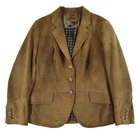 Meindl Trachten Austrian Bavarian Khaki Leather Jacket Women EUR 40 / US ~ M-L
