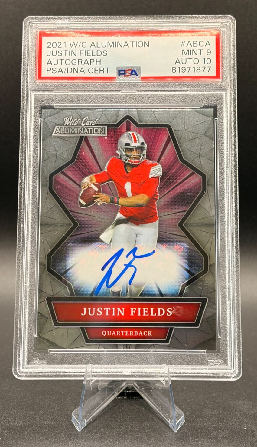 Justin Fields Wild Card Alumination Autographs #ABCA Autograph