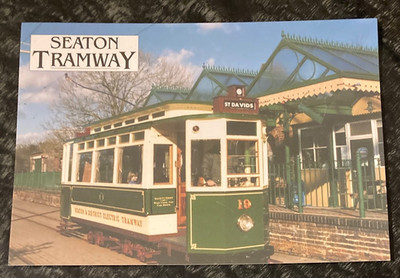 unbenutzte Postkarte Seaton Tramway, Devon - Colyton Station - No 19 Exeter Tram