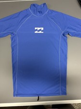 BILLABONG Surf Shirt Men  s Small Blue Performance Fit UPF 50 Rash Guard UV Swim