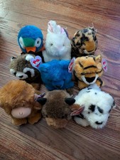 Lot of 17 Vintage Swibco Puffkins Plush Stuffed Animals With Tags Collectible