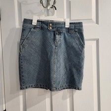 Vintage 2005 Old Navy Denim Jean Skirt Womens Size 6 Cotton Blend Y2K