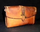 replica belt cartrige box civil war era. leather hand made vintage.