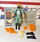 GI Joe Wet Suit 1986 v1 *NEAR COMPLETE w/Card, Excellent!* Vintage Wetsuit ARAH