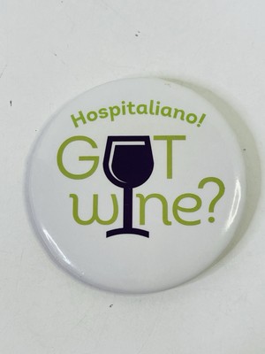 Olive Garden Button Pin Hospitaliano! GOT Wine