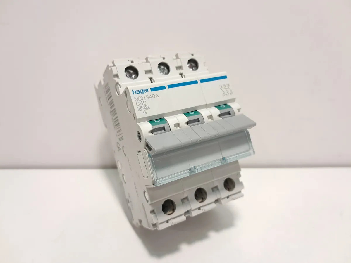 HAGER NCN340A 40A 3 pole type C MCB, circuit breaker, 10KA, C40, 40amp