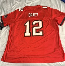 Fanatics Tom Brady #12 Tampa Bay Buccaneers NFL Jersey Red Black White Football