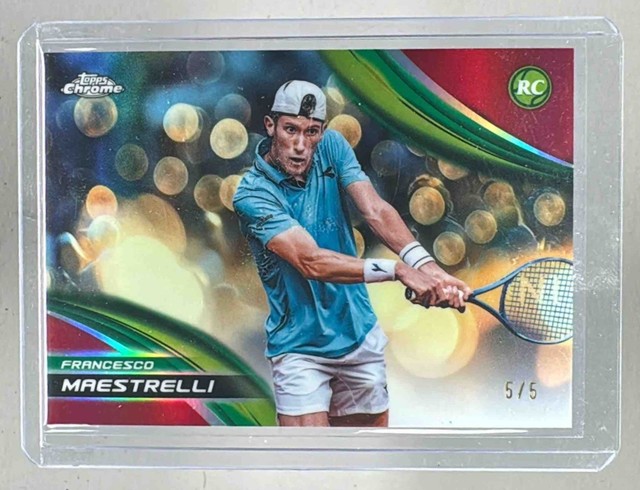 Francesco Maestrelli 2025 Topps Chrome #273 Red Refractor Rookie RC 5/5
