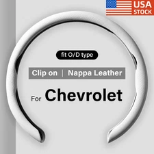 For Chevrolet Nappa Leather Steering Wheel Cover Good Grip Car Accessories 15"