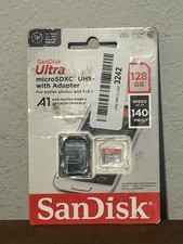 Sandisk Ultra 128GB MicroSD with SD Adapter A1 140MB/s Full HD Video