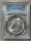 1897  MORGAN DOLLAR PCGS MS62