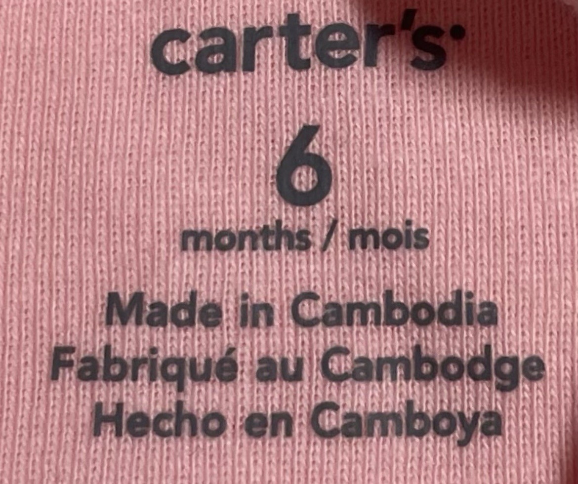 Carter's NWT Girl 2pc Set Size  6m Bodysuit Footed Bottoms