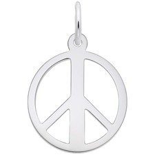 Sterling Silver Peace Symbol Charm