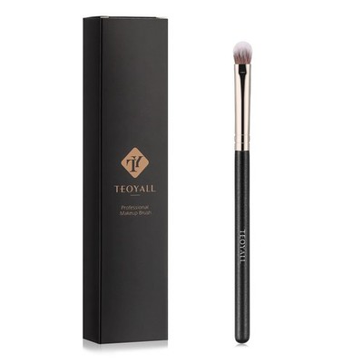 TEOYALL Eye Crease Brush, Soft Dense Synthetic Bristles Eyeshadow Brush Black 