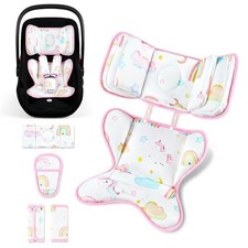 Infant Car Seat Insert with 2 Headrests for Doona Graco, Thickened Baby Car S...
