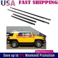 Door Window Moulding Trim Seal Belt Fit Toyota FJ Cruiser Weatherstrip 07-14 Gve