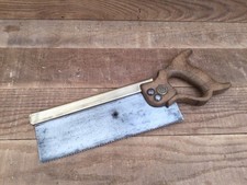 Vintage Carpentry 10&rdquo; Brass Backsaw Tenon Saw