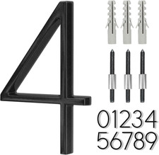 5 Inch Stainless Steel Floating House Number, Metal Modern House Numbers