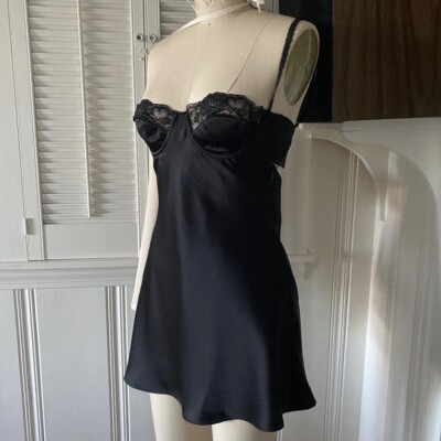 Mirror Palais Silk Black Lace Mini Dress Medium NWT | eBay UK